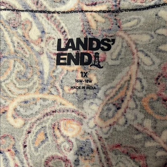 Lands' End Purple Sleeveless V-Neck coverup 1X - Picture 4 of 8